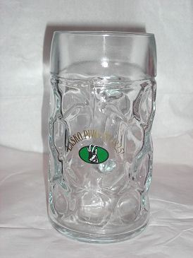 BOCCALE CERAMICA BIRRA DECORO A RILIEVO BAVARESE Anni '70 Cm. 25